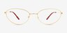 Caulfield Gold Alternative MaterialsEyeglass Frames from EyeBuyDirect, Front View