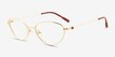 Caulfield Gold Alternative MaterialsEyeglass Frames from EyeBuyDirect, Angle View