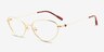 Caulfield Gold Alternative MaterialsEyeglass Frames from EyeBuyDirect, Angle View