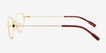 Caulfield Gold Alternative MaterialsEyeglass Frames from EyeBuyDirect, Side View