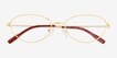 Caulfield Gold Alternative MaterialsEyeglass Frames from EyeBuyDirect, Closed View