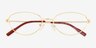 Caulfield Gold Alternative MaterialsEyeglass Frames from EyeBuyDirect, Closed View