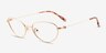 Caulfield Rose Gold Alternative MaterialsEyeglass Frames from EyeBuyDirect, Angle View