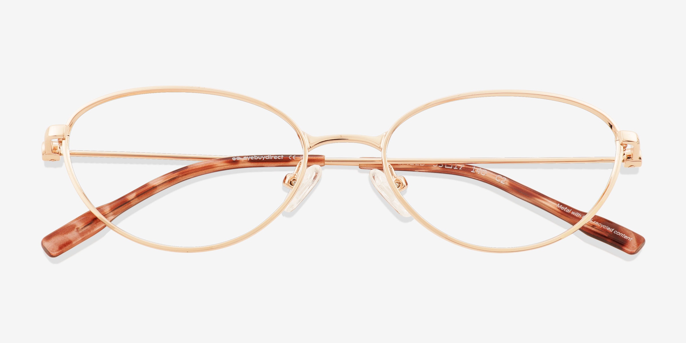 Caulfield Cat Eye Rose Gold Full Rim Eyeglasses | Eyebuydirect