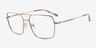 Ormsby Argenté Matériaux biosourcésMontures de lunettes de vue d'EyeBuyDirect, Vue d'Angle