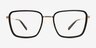 Whitaker Black MetalEyeglass Frames from EyeBuyDirect, Front View
