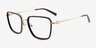 Whitaker Black MetalEyeglass Frames from EyeBuyDirect, Angle View