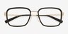 Whitaker Black MetalEyeglass Frames from EyeBuyDirect, Closed View