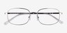 Arlo Argenté MétalMontures de lunettes de vue d'EyeBuyDirect, Vue Rapprochée