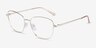 Beckham Light Gold MetalEyeglass Frames from EyeBuyDirect, Angle View
