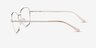 Beckham Light Gold MetalEyeglass Frames from EyeBuyDirect, Side View