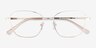 Beckham Light Gold MetalEyeglass Frames from EyeBuyDirect, Closed View