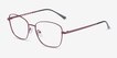 Beckham Burgundy MetalEyeglass Frames from EyeBuyDirect, Angle View