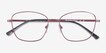 Beckham Burgundy MetalEyeglass Frames from EyeBuyDirect, Closed View