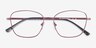 Beckham Burgundy MétalMontures de lunettes de vue d'EyeBuyDirect, Vue Rapprochée