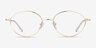 Carey Doré MétalMontures de lunettes de vue d'EyeBuyDirect, Vue de Face