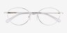 Carey Argenté MétalMontures de lunettes de vue d'EyeBuyDirect, Vue Rapprochée