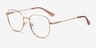 Chai Rose Gold MetalEyeglass Frames from EyeBuyDirect, Angle View