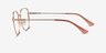 Chai Rose Gold MetalEyeglass Frames from EyeBuyDirect, Side View