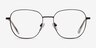 Chai Noir MétalMontures de lunettes de vue d'EyeBuyDirect, Vue de Face
