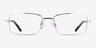 Cooper Argenté MétalMontures de lunettes de vue d'EyeBuyDirect, Vue de Face