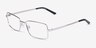 Cooper Argenté MétalMontures de lunettes de vue d'EyeBuyDirect, Vue d'Angle