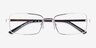 Cooper Argenté MétalMontures de lunettes de vue d'EyeBuyDirect, Vue Rapprochée