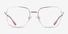 Davis Silver MetalEyeglass Frames from EyeBuyDirect, Front View