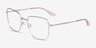 Davis Silver MetalEyeglass Frames from EyeBuyDirect, Angle View