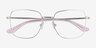 Davis Silver MetalEyeglass Frames from EyeBuyDirect, Closed View