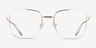 Davis Doré MétalMontures de lunettes de vue d'EyeBuyDirect, Vue de Face