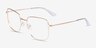 Davis Doré MétalMontures de lunettes de vue d'EyeBuyDirect, Vue d'Angle