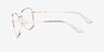 Davis Doré MétalMontures de lunettes de vue d'EyeBuyDirect, Vue de Côté