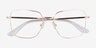 Davis Doré MétalMontures de lunettes de vue d'EyeBuyDirect, Vue Rapprochée