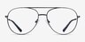 Devon Black MetalEyeglass Frames from EyeBuyDirect, Front View