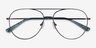 Devon Black MetalEyeglass Frames from EyeBuyDirect, Closed View