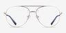 Devon Argenté MétalMontures de lunettes de vue d'EyeBuyDirect, Vue de Face