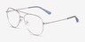 Devon Argenté MétalMontures de lunettes de vue d'EyeBuyDirect, Vue d'Angle