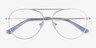 Devon Argenté MétalMontures de lunettes de vue d'EyeBuyDirect, Vue Rapprochée