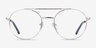 Georgie Silver MetalEyeglass Frames from EyeBuyDirect, Front View