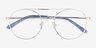 Georgie Silver MetalEyeglass Frames from EyeBuyDirect, Closed View