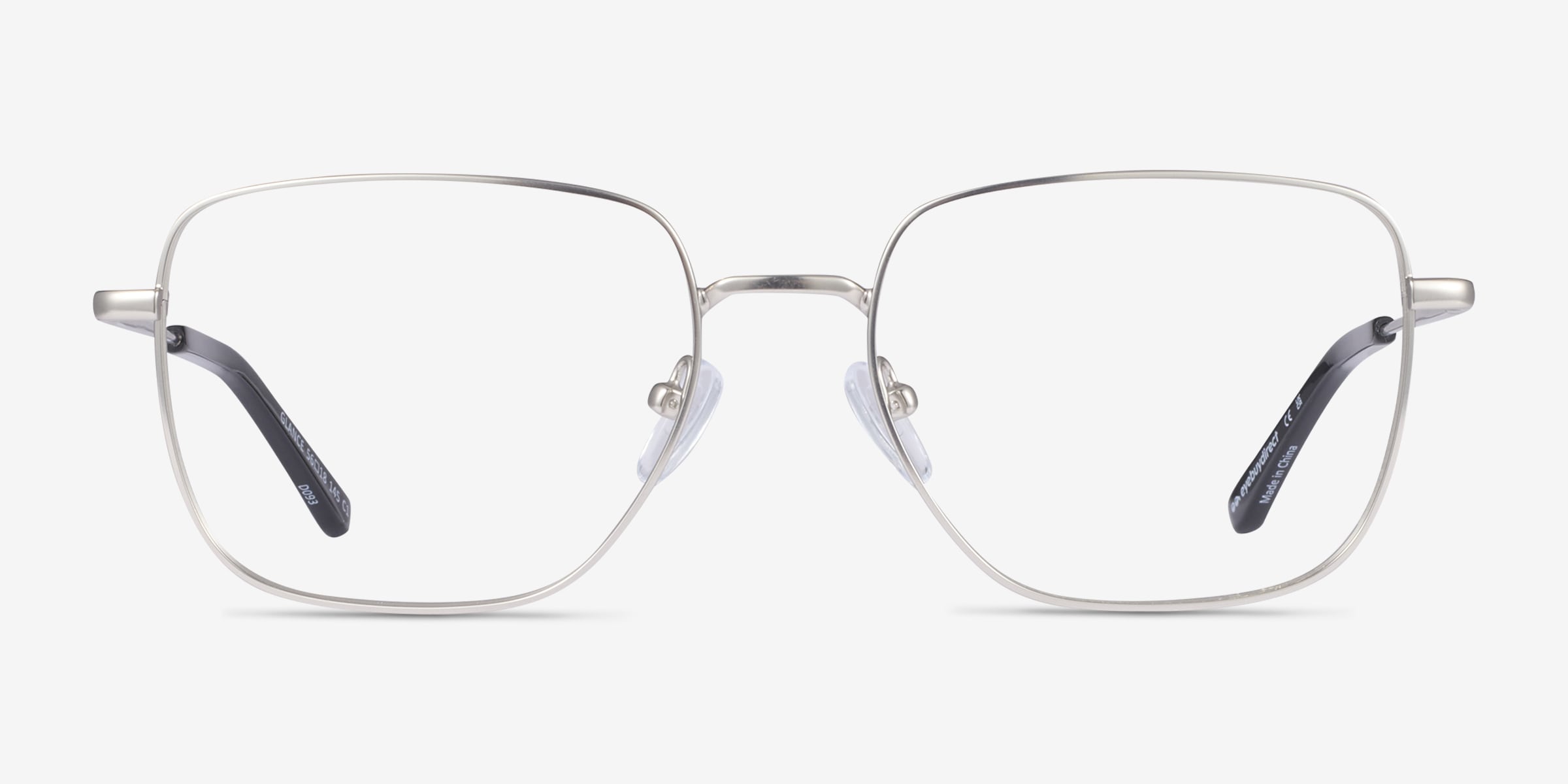Glance Rectangle Silver Full Rim Eyeglasses | Eyebuydirect