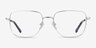 Glance Silver MetalEyeglass Frames from EyeBuyDirect, Front View