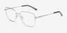 Glance Silver MetalEyeglass Frames from EyeBuyDirect, Angle View