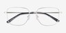 Glance Silver MetalEyeglass Frames from EyeBuyDirect, Closed View