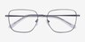 Glance Bleu MétalMontures de lunettes de vue d'EyeBuyDirect, Vue Rapprochée