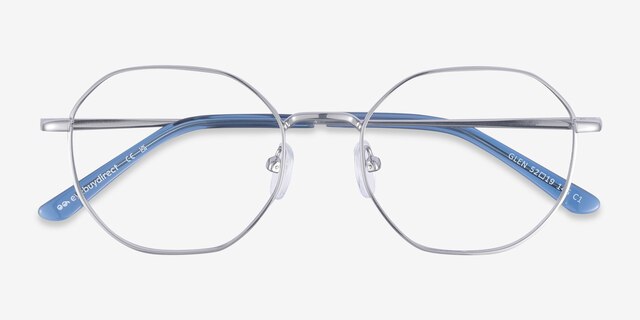Glen Silver MetalEyeglass Frames from EyeBuyDirect, Closed View