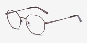 Glen Brun Métal Montures de lunettes de vue d'EyeBuyDirect, Vue d'Angle