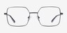 Laken Black MetalEyeglass Frames from EyeBuyDirect, Front View