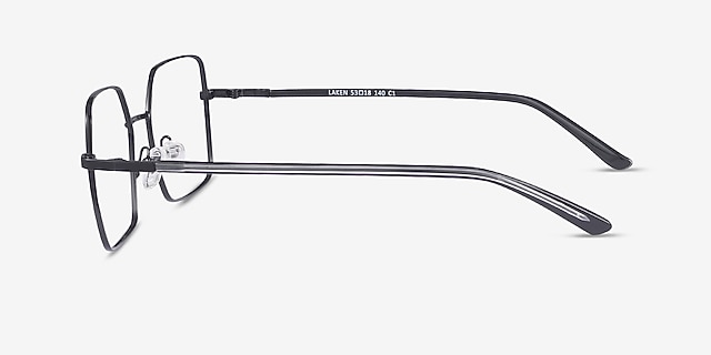 Laken Black MetalEyeglass Frames from EyeBuyDirect, Side View